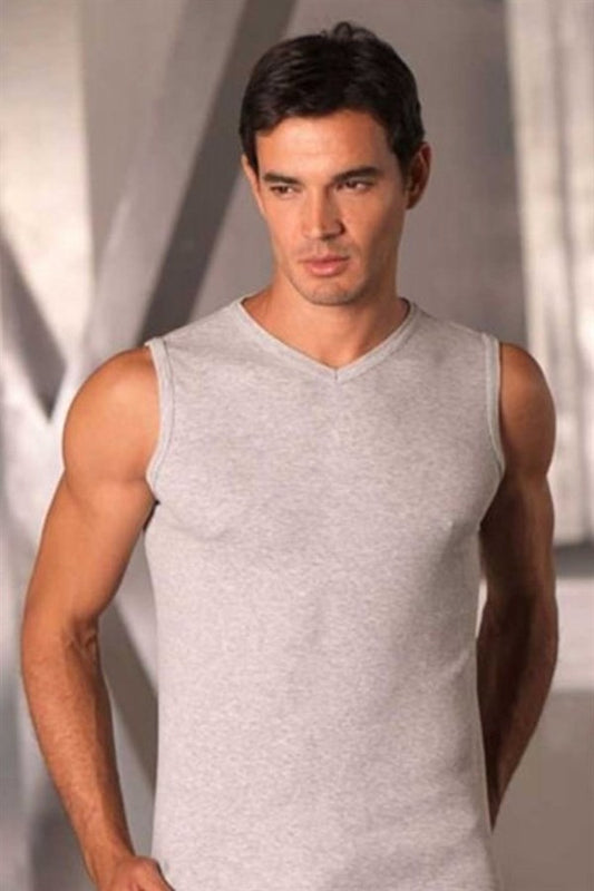 Şahinler Zero Sleeve V Neck Rib Undershirt E032