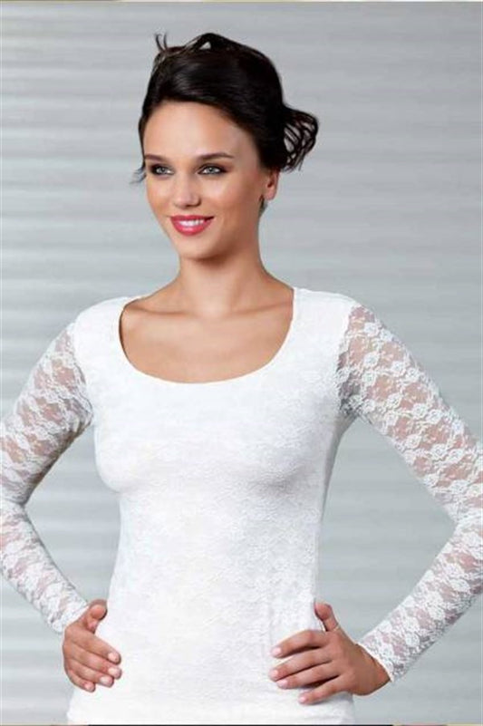 Şahinler Tulle Long Sleeve Bodysuit B357