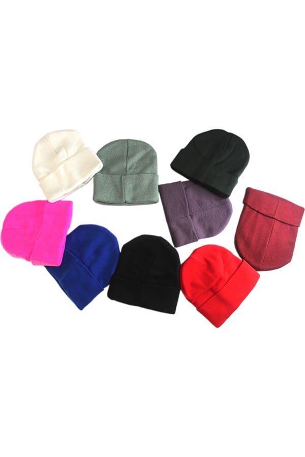 Unisex Winter and Autumn Double Layer Black Beanie New Production