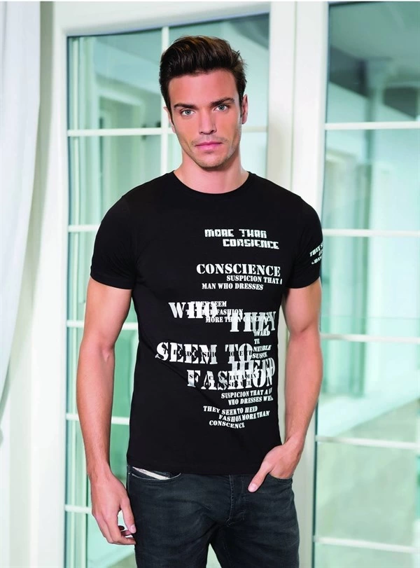 T-shirt homme 046 à impression texte clair