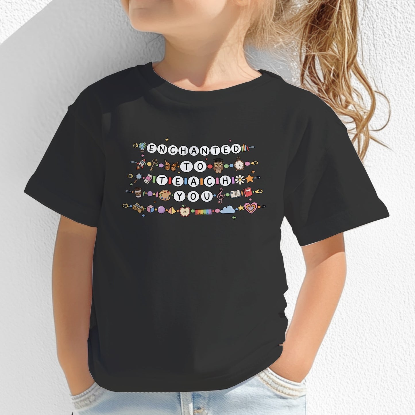 Kids "Enchanted to Teach You" Teacher Appreciation T-Shirt