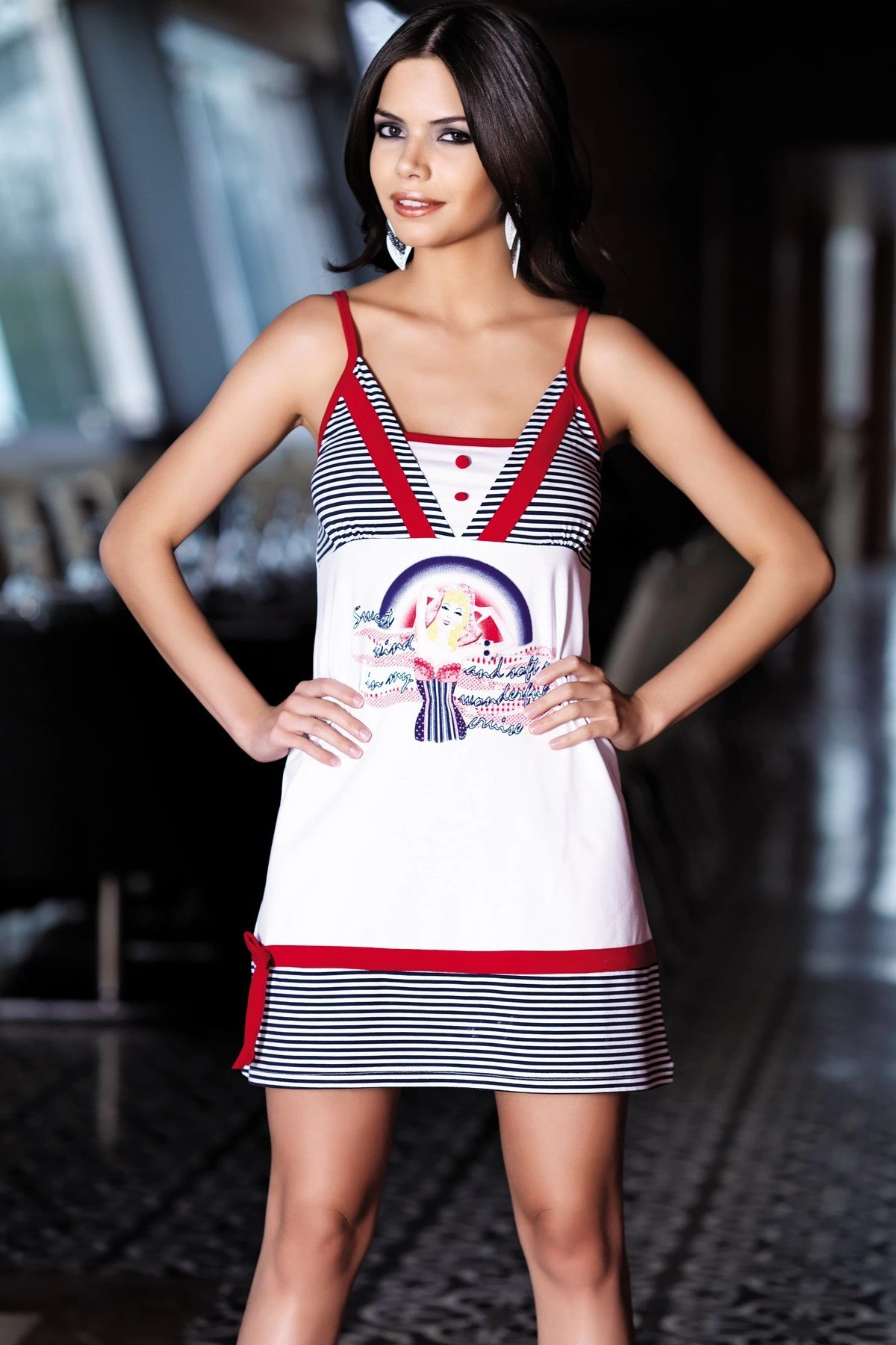 2421 Clear Women's Striped Cruise Dress