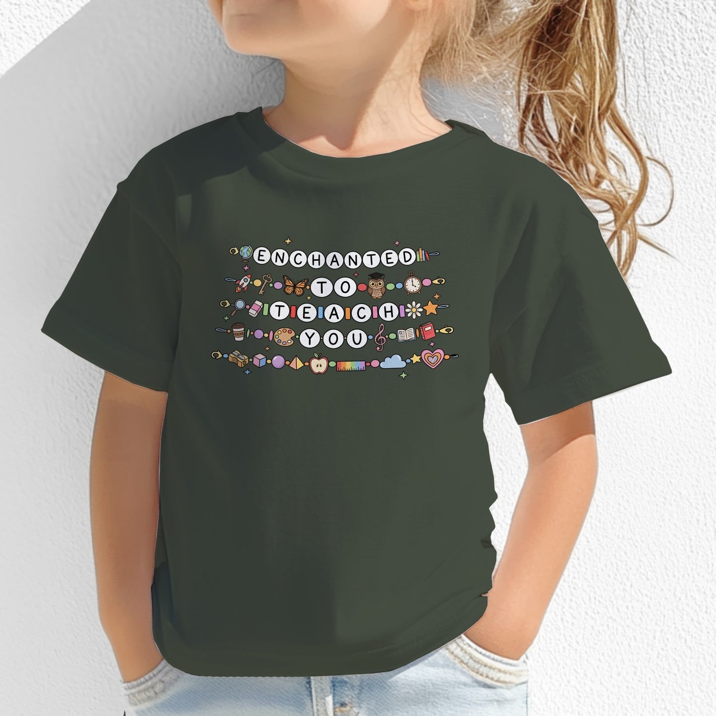 Kids "Enchanted to Teach You" Teacher Appreciation T-Shirt