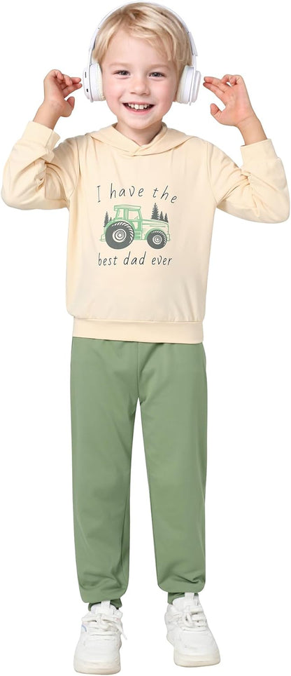 Toddler Boy Clothes Baby Outfits, Little Boys Summer Letter Printed Short Sleeve with Pants 2PCS Clothing Set