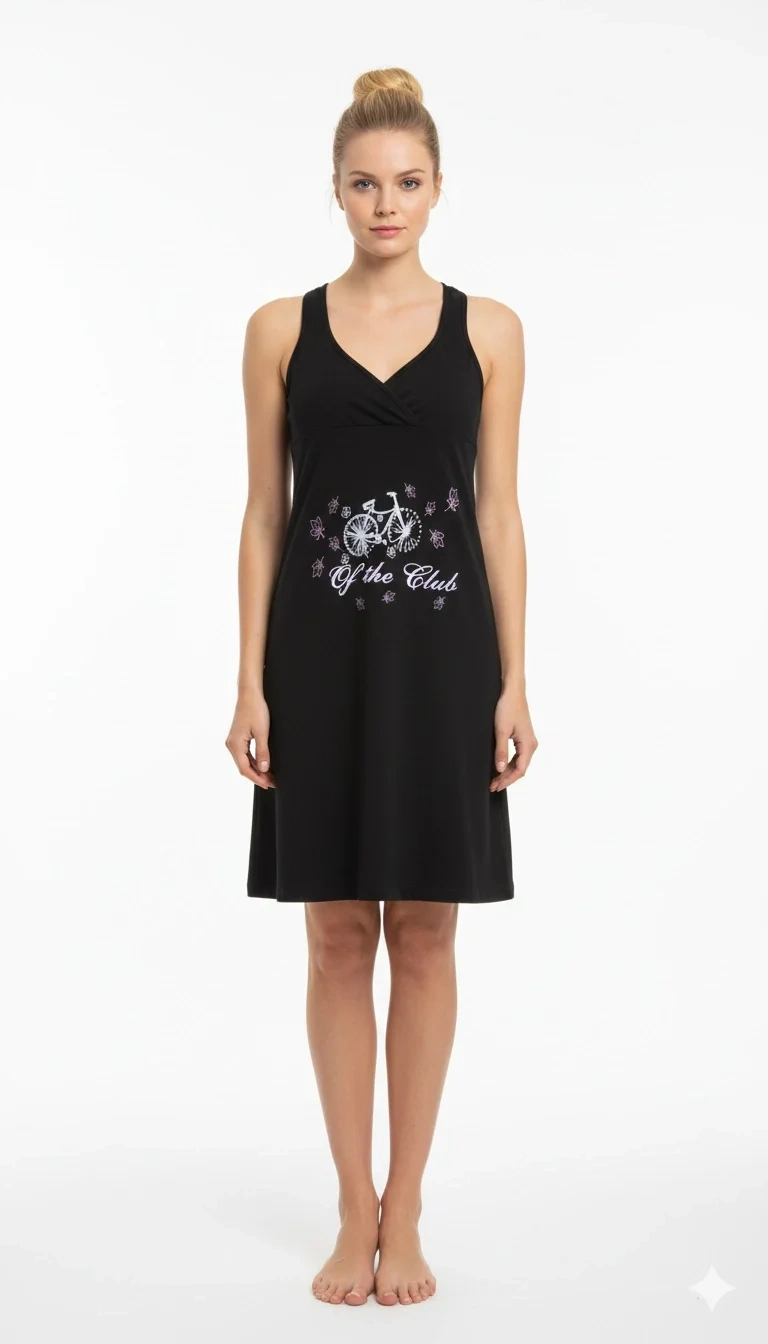 Robe imprimée noire transparente 2700