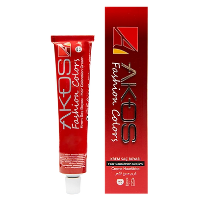 Akos Tüp Boya 60 ml 7.54 Kiraz Saç Boyası 60 ML ( 3 Adet Boya+ 3 Adet Oksidan)
