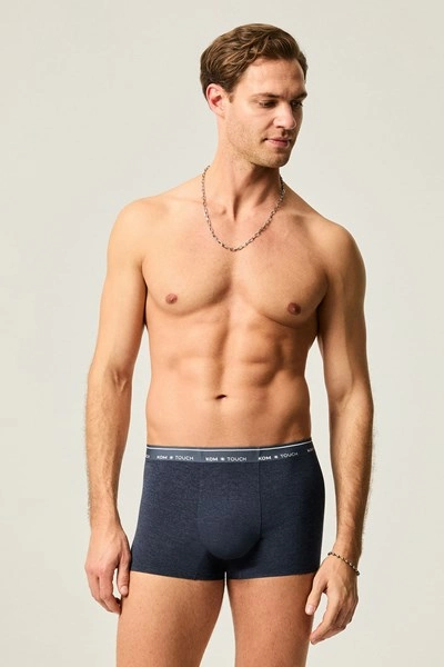 Side view of Kom Touch modal seamless boxer showing ergonomic fit