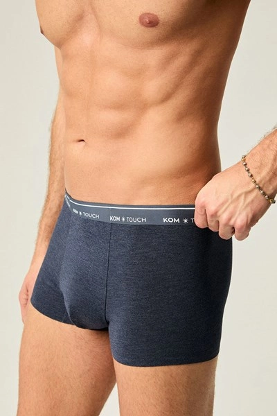 Kom Touch 2-pack boxer set in navy and grey premium modal fabric