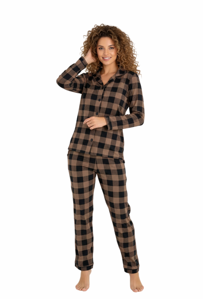 Ensemble de pyjama boutonné pour femme 9209 Kly