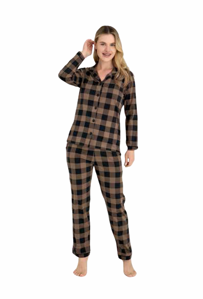 Ensemble de pyjama boutonné pour femme 9209 Kly