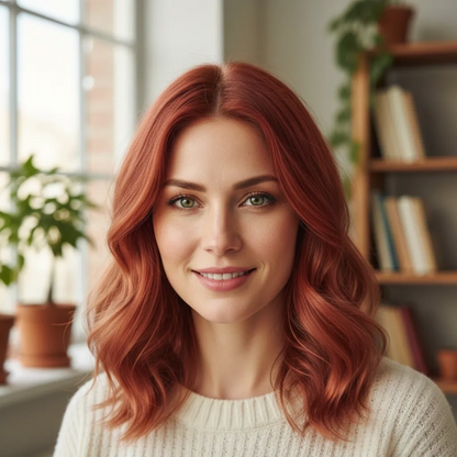 Akos Strawberry Red Hair Dye 7.52 4 Bottles + 4 Oxidants