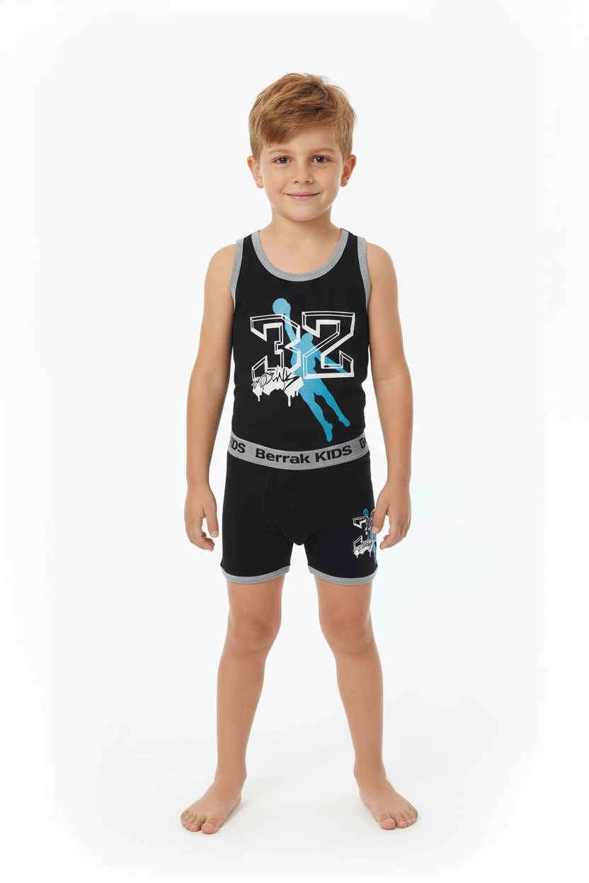Ensemble enfant en élasthanne imprimé transparent 1511