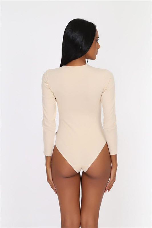 Berrak Women's Long Sleeve Snap Bodysuit 2107