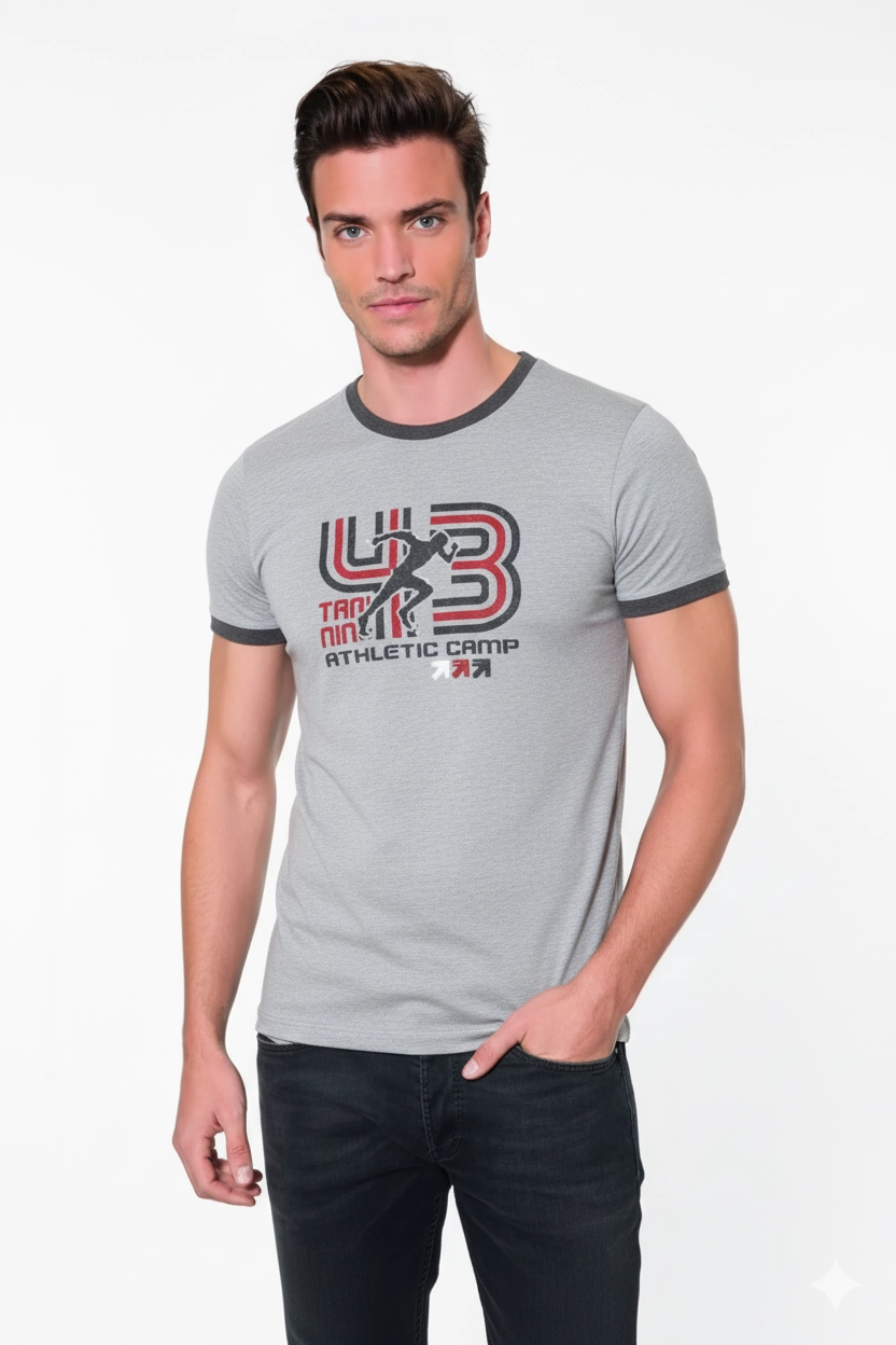 Berrak Erkek 43 Baskılı T-Shirt 1038