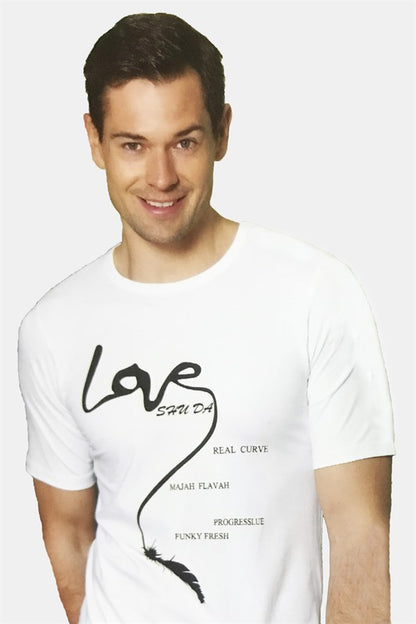 Berrak Erkek Love Baskılı T-Shirt 1037