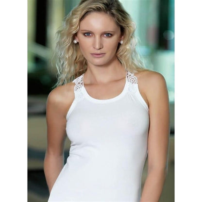 Berrak Guipure Sportsman Undershirt Elastane 2181