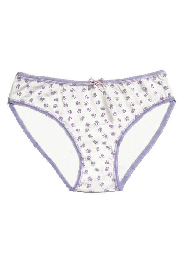Berrak Women's White Ribbon Detailed Bikini Panties 11104