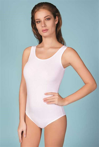 Berrak Women's Wide Strap Snap Bodysuit 2083