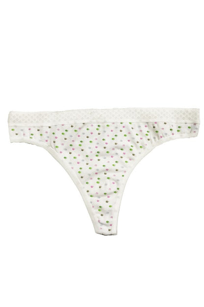 Clear Women's Paw Printed Thong 2339