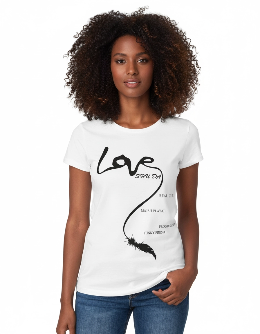 T-shirt imprimé Berrak Love pour femme 8007