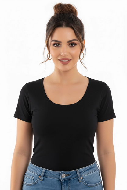 Dorya Open Neck Short Sleeve Undershirt 1076