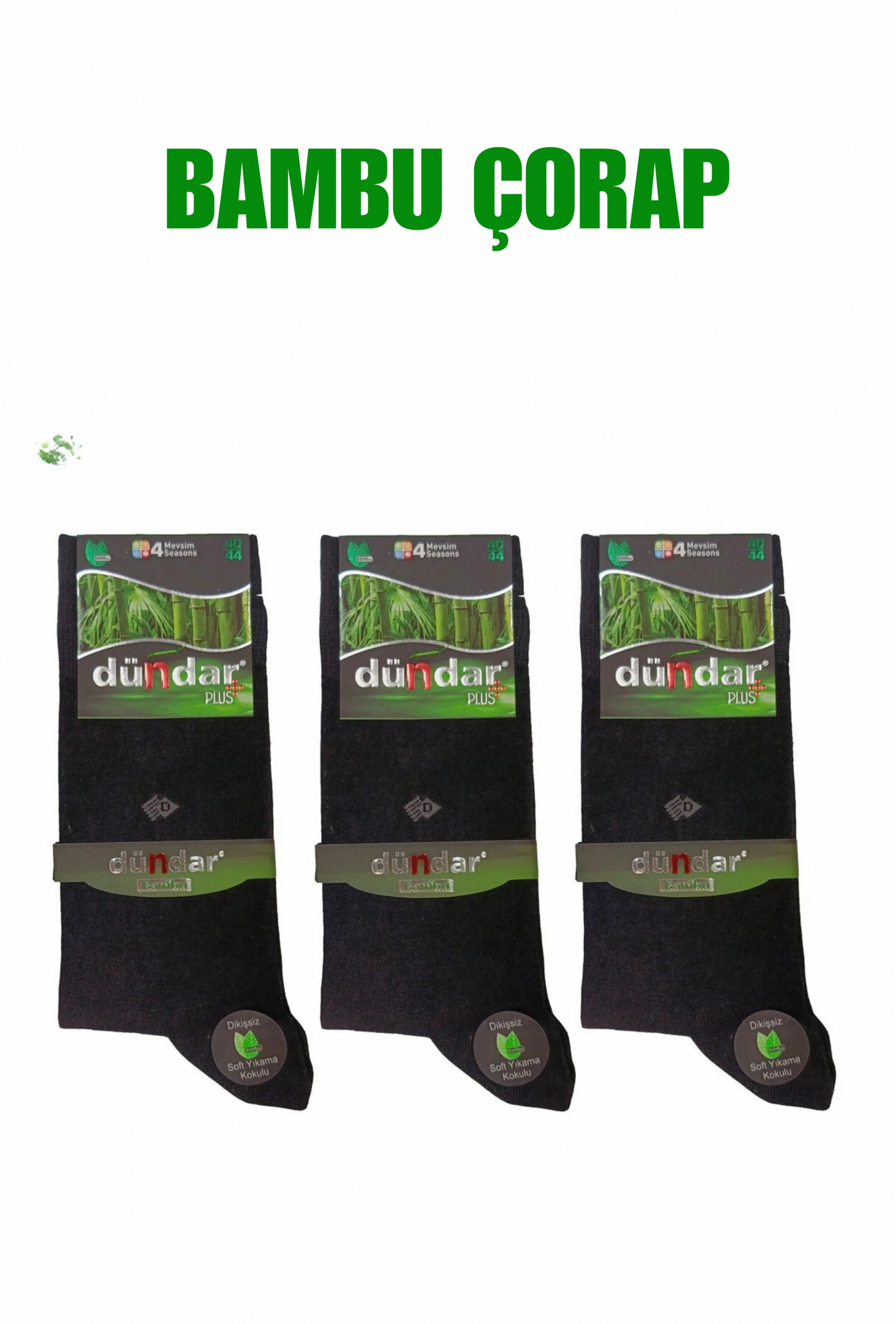 Chaussettes sans coutures en bambou pour homme Dündar, lot de 12