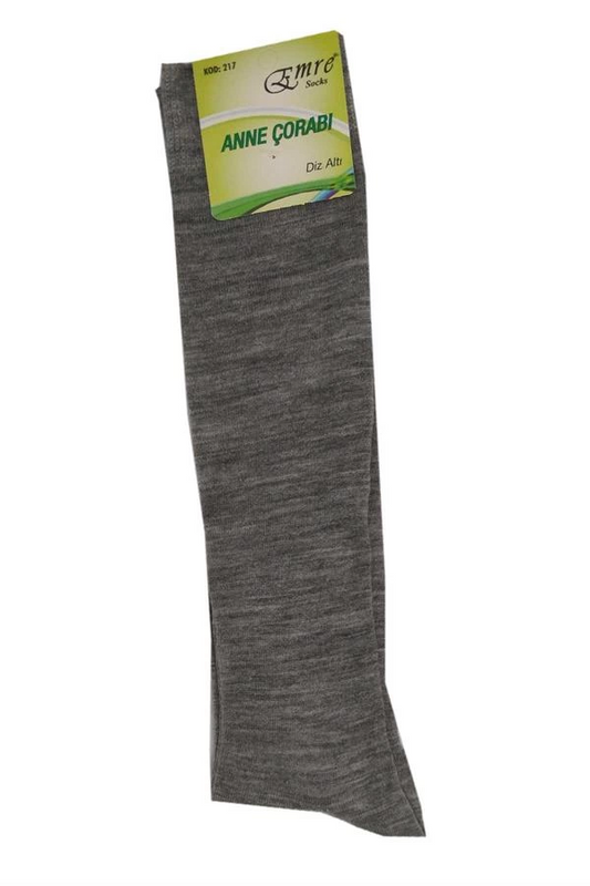 Emre Kadın için Kahve Renk Diz Altı Anne Çorabı 217