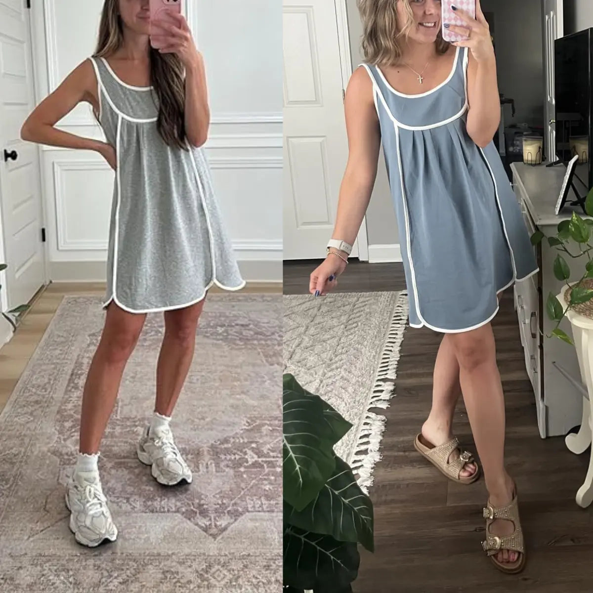 UANEO Womens Summer Athletic Sleeveless Mini Dress Casual Oversized Workout Tennis Dress Sundress