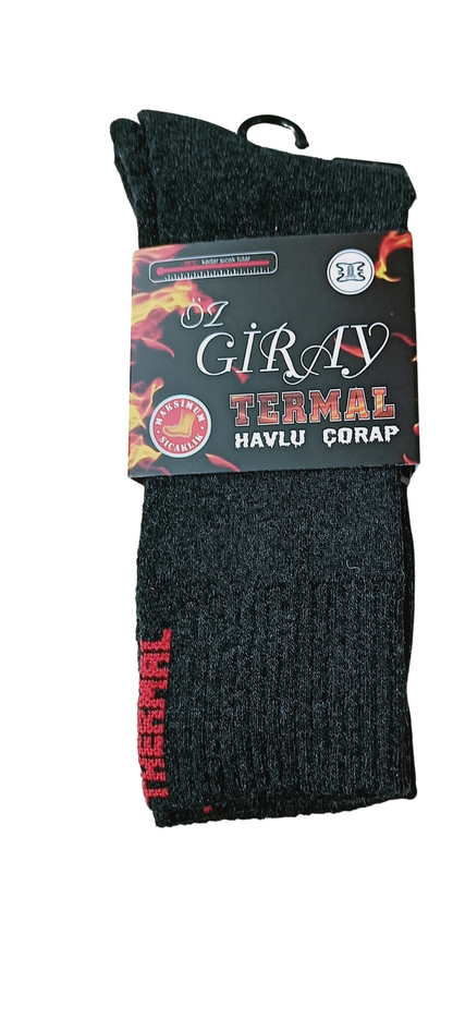 Chaussettes éponge thermiques GİRAY, lot de 6