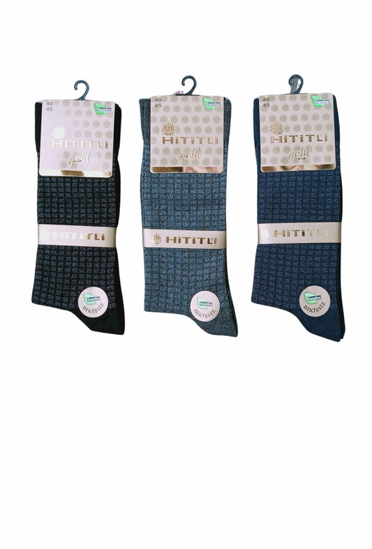 Hititli Gold Dikişsiz Bambu Erkek Çorap Asorti Renkler 6 Adet