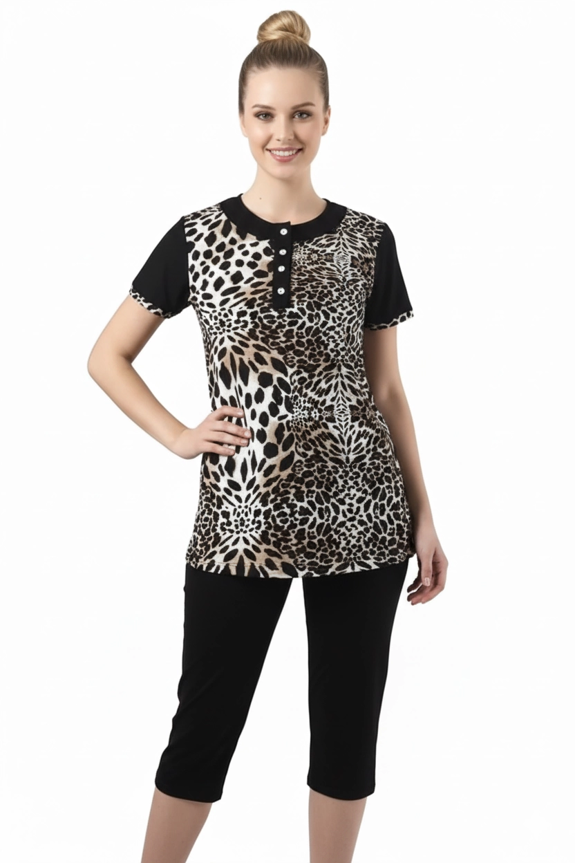 Ensemble legging imprimé léopard pour femme HMD 60018