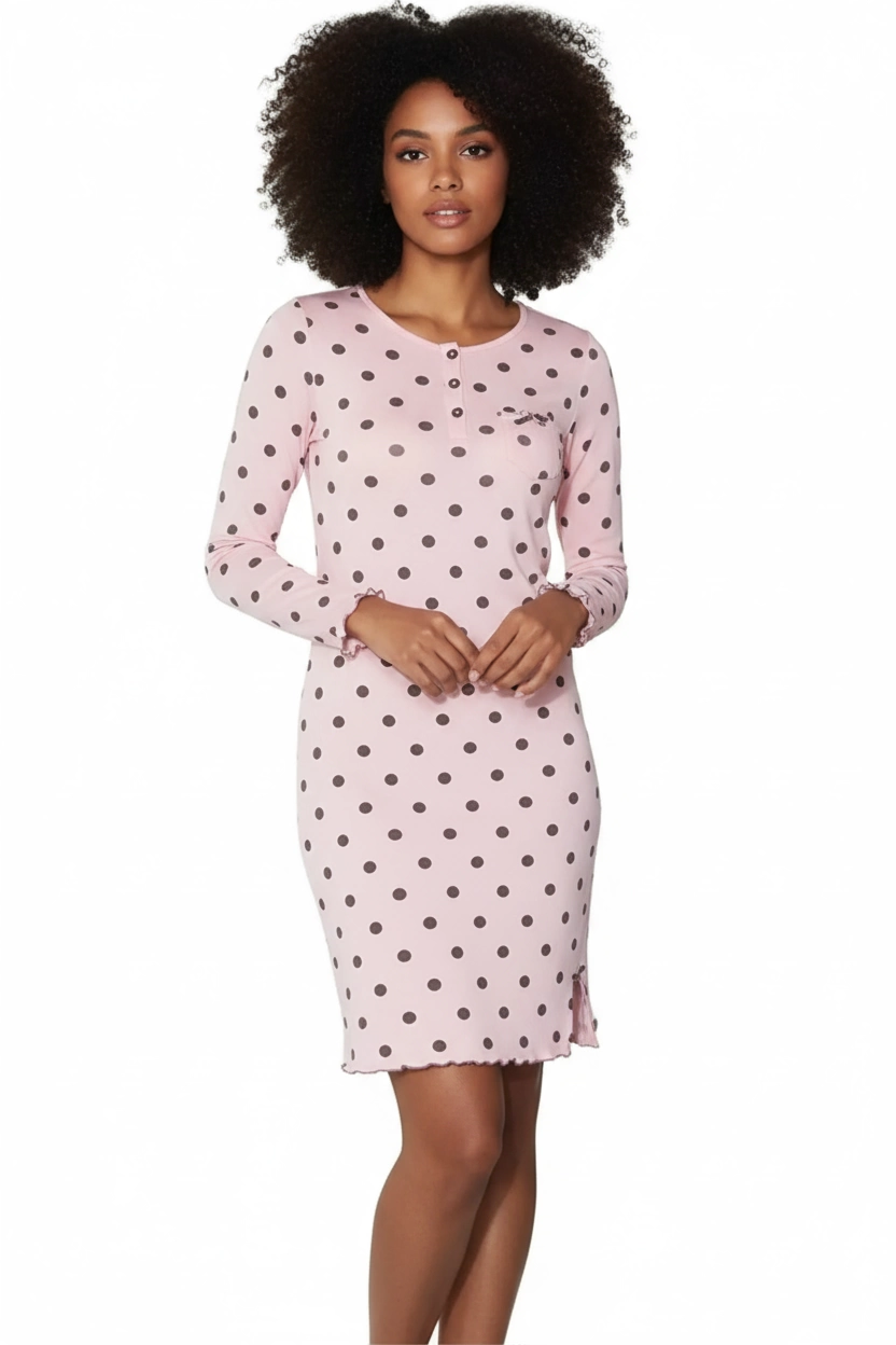 Robe de nuit à motif laurier-rose pour femme, jeune adulte, code 21802