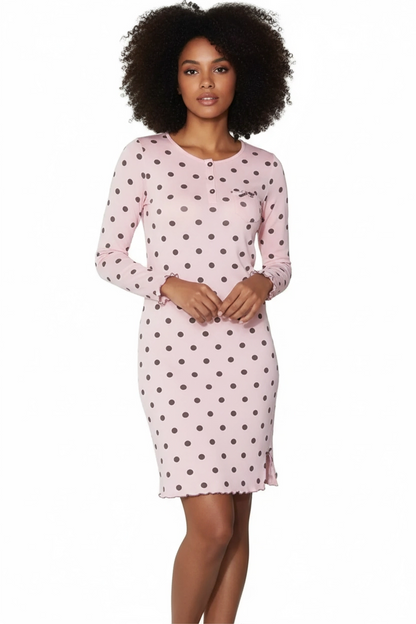 Robe de nuit à motif laurier-rose pour femme, jeune adulte, code 21802