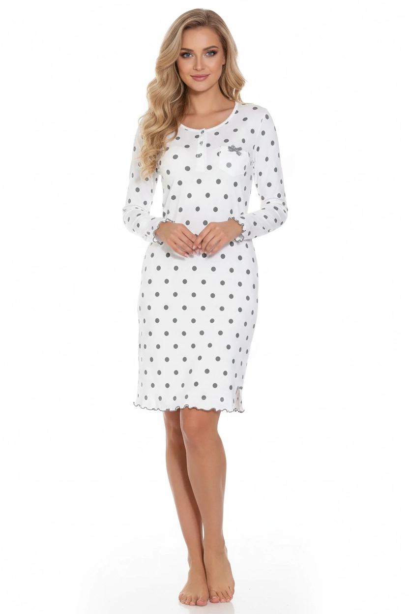 Robe de nuit à motif laurier-rose pour femme, jeune adulte, code 21802