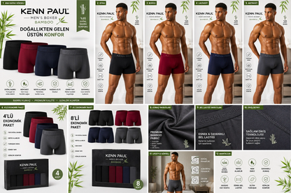 Kenn Paul Bambu Erkek BOXER 6 ADET