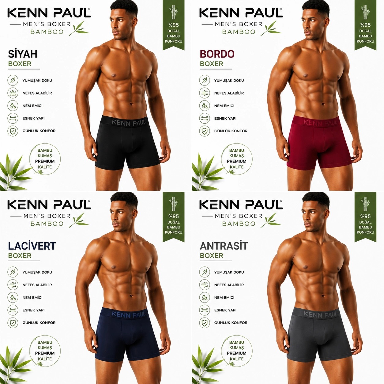 Kenn Paul Bambu Erkek BOXER
