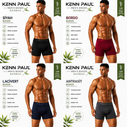 Kenn Paul Bambu Erkek BOXER  3 ADET