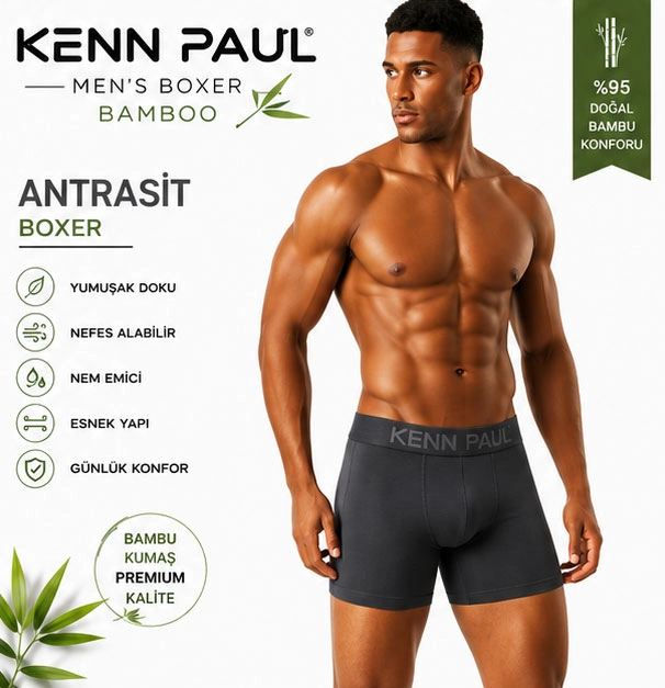 Kenn Paul Bambu Erkek BOXER 6 ADET
