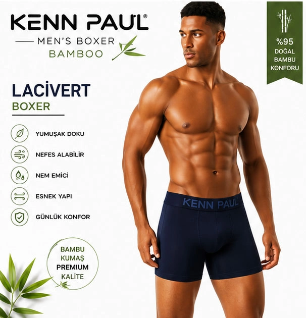 Kenn Paul Bambu Erkek BOXER 6 ADET