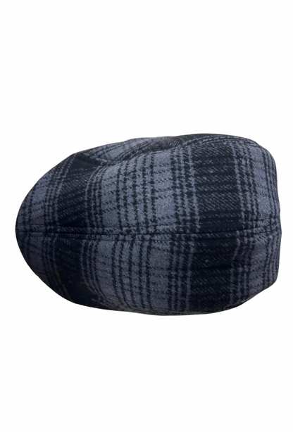 Kışlık Kulaklı Ekose Ördek Şapka Koyu Renk