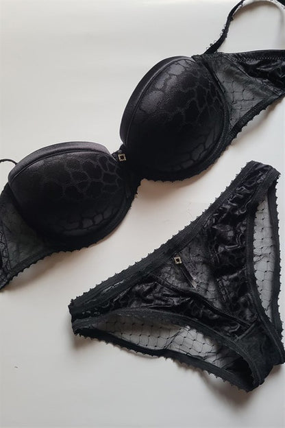 Le Jardin Magnolia Tasarım Fantezi Sütyen ve Külot Takım 6034
