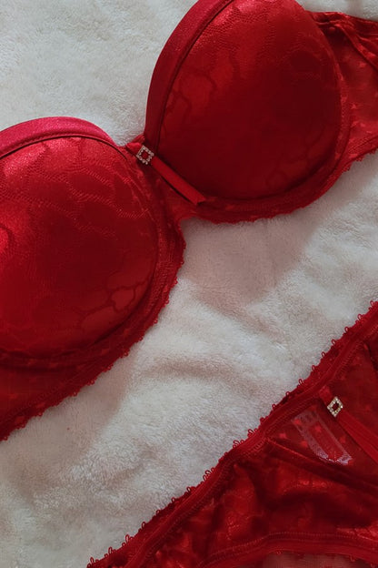 Le Jardin Taşlı Jakarlı Takım Destekli 6033