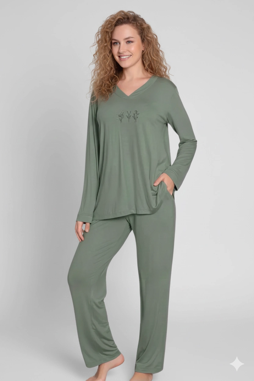 Limissi Viscose Long-Sleeve Women's Pajama Set 24642
