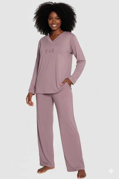 Limissi Viscose Long-Sleeve Women's Pajama Set 24642