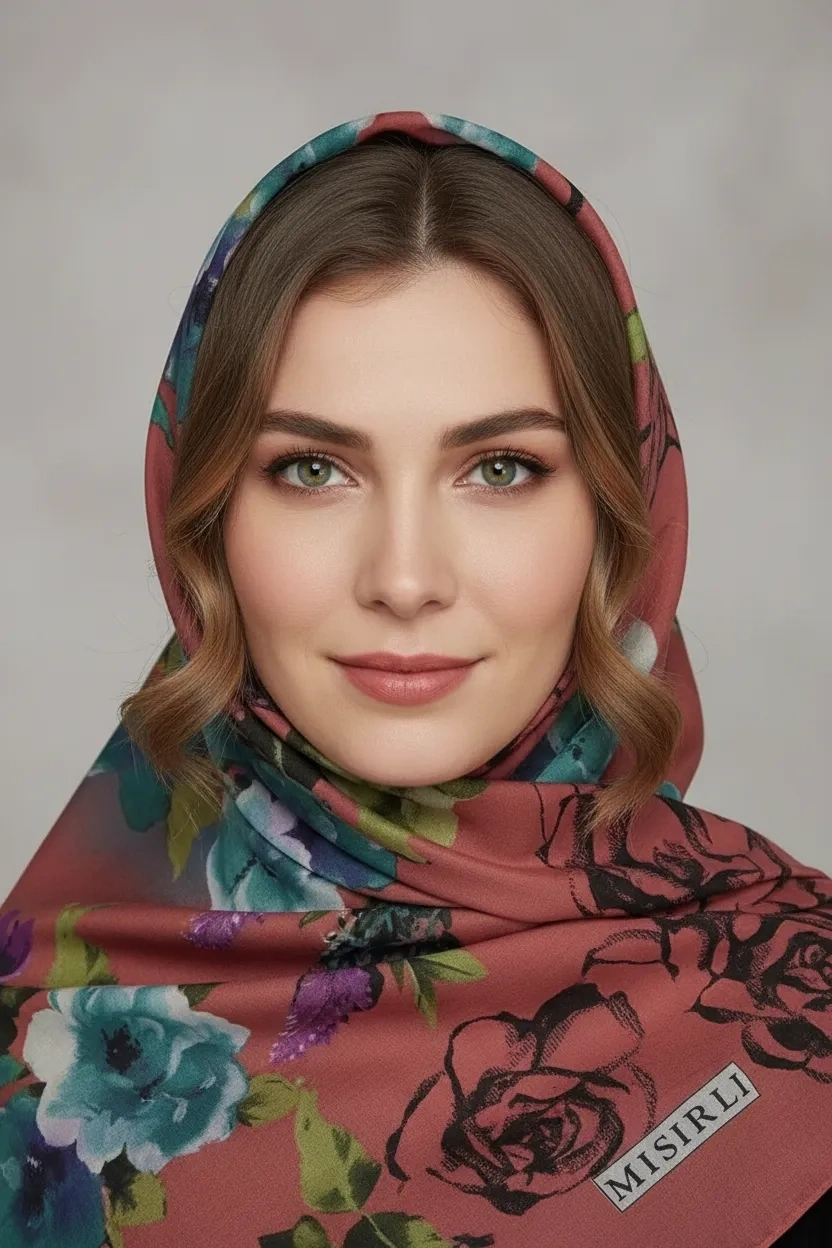 Écharpe à motif floral égyptien Alize, modèle 4