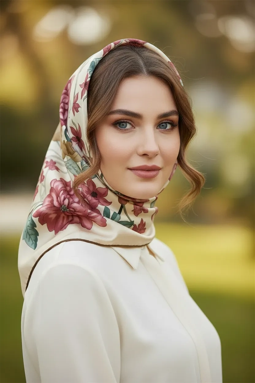 Modèle d'écharpe égyptienne en polyester 2