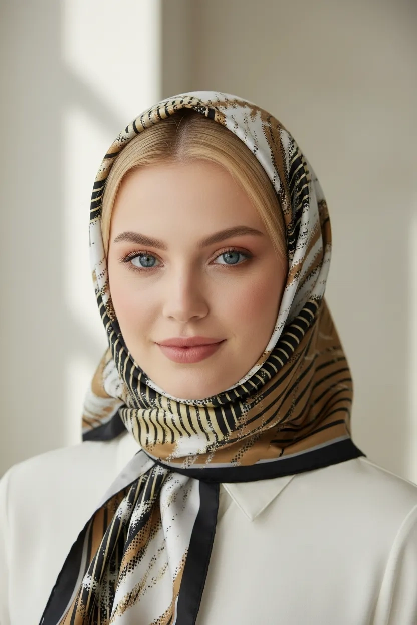 Écharpe égyptienne en polyester, modèle 6
