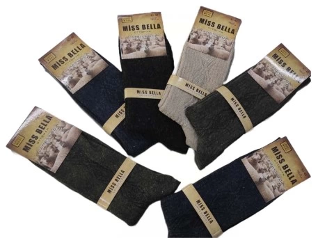 Chaussettes d'hiver en laine d'agneau Miss Bella pour hommes, lot de 8