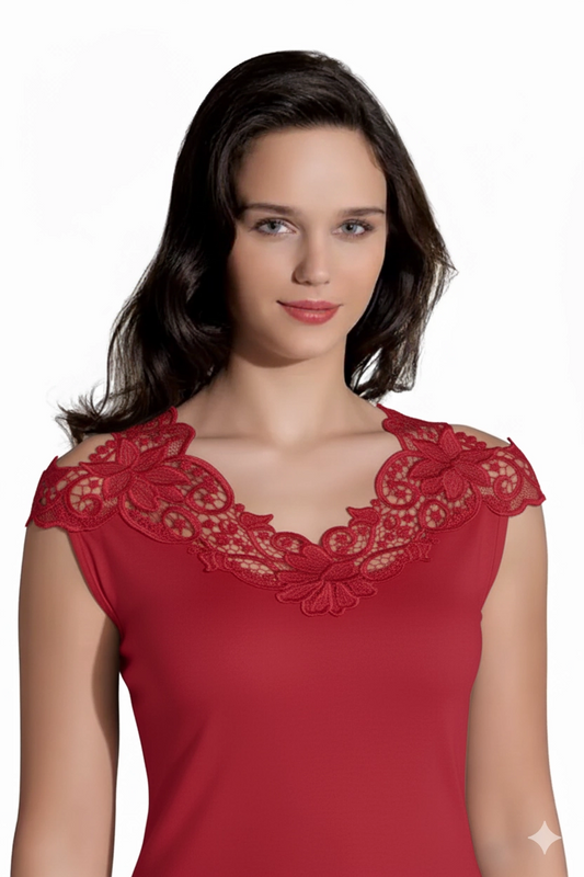 Şahinler Arkası Güpürlü Atlet B396