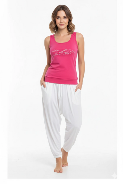 Ensemble pyjama d'été en polyuréthane pour femme 21519